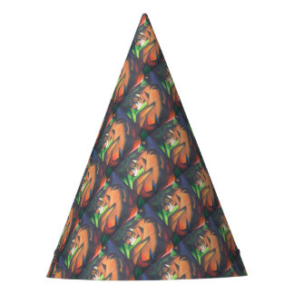 Tiger In Geometric Art Style Franz Marc Party Hat
