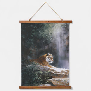 Tiger in Misty Waterfall Jungle Wall Art