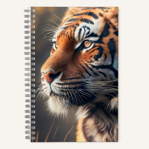 Tiger In Nature Custom 5.5" x 8.5" Spiral Notebooo Notebook
