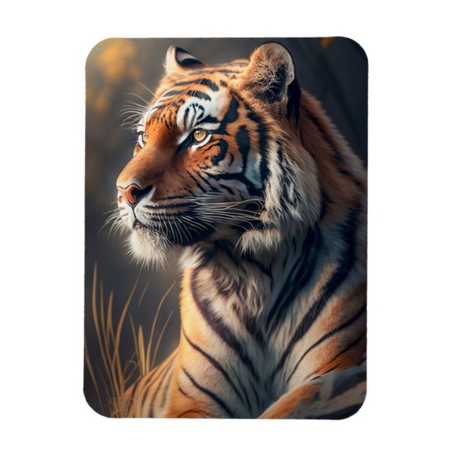 Tiger In Nature Flexible Photo Magnet (Vertical)