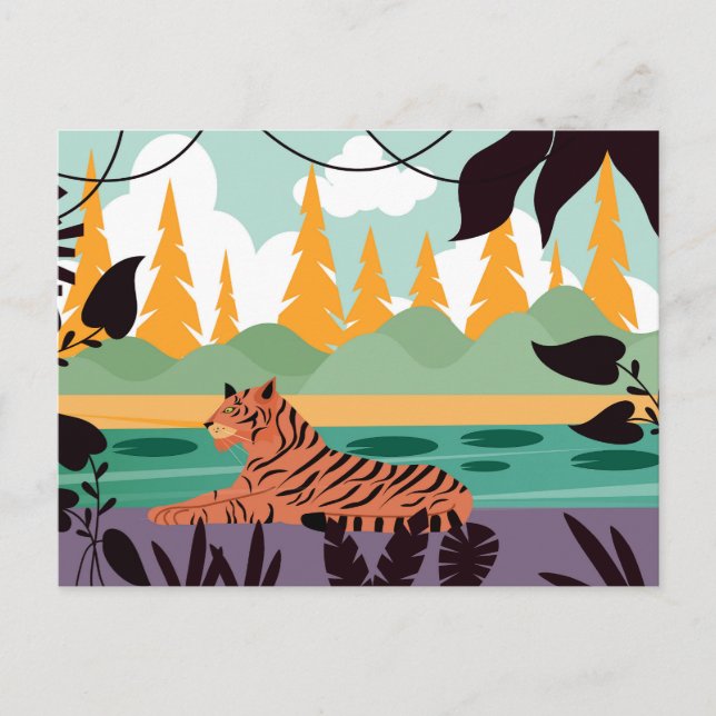 Tiger in the Jungle 2 Postcard (Front)