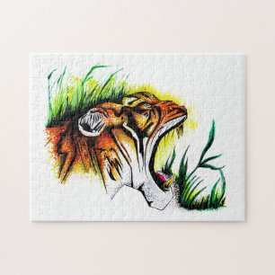 Tiger In The Wild Jigsaw Puzzle