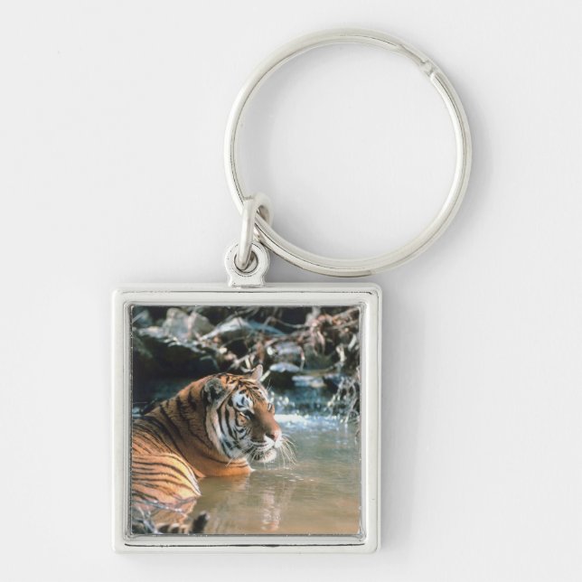 Tiger in water key ring (Front)