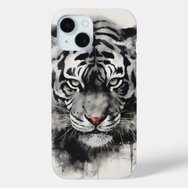 Tiger Ink Painting Case-Mate iPhone Case (Back)