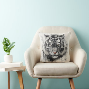 Tiger Ink Painting Cushion