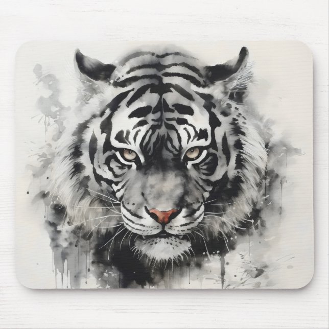 Tiger Ink Painting Mouse Pad (Front)