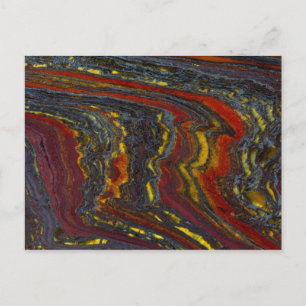 Tiger Iron In Red, Yellow, Blue Postcard