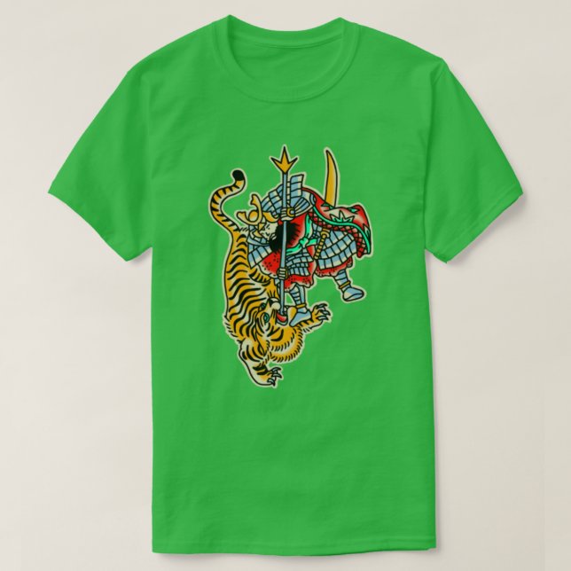Tiger Japanese Traditional Tattoo T-Shirt (Design Front)