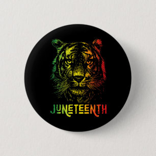 Tiger Juneteenth Cool Black History African Americ 6 Cm Round Badge
