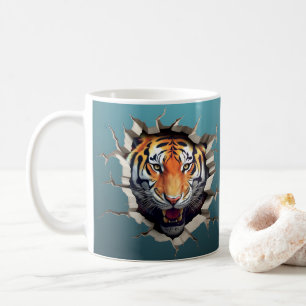 Tiger Jungle Breaking Out Coffee Mug