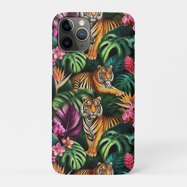 Tiger Jungle Dreams Seamless Surface Pattern Case-Mate iPhone Case (Back)