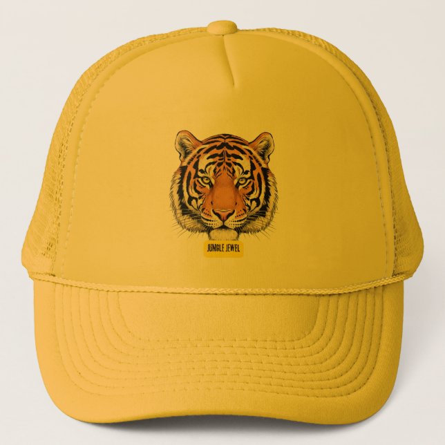 Tiger. Jungle Jewel Trucker Hat (Front)