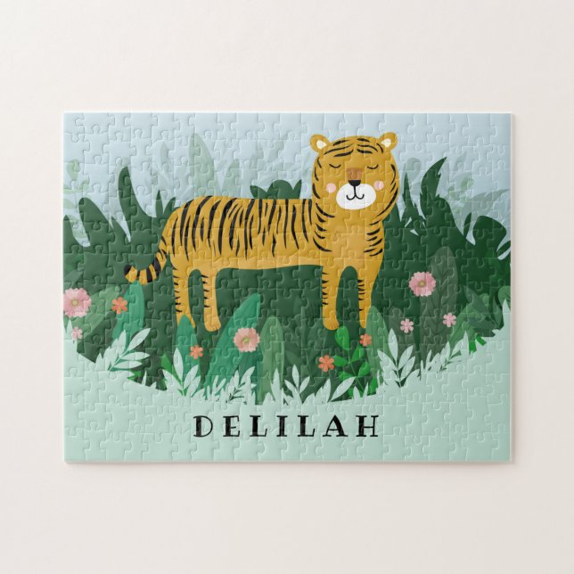 Tiger Jungle Wild Design Jigsaw Cute Puzzle (Horizontal)