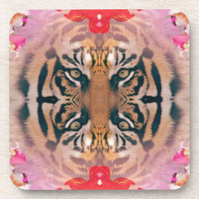 Tiger Kaliedi Digital Art Coaster (Front)