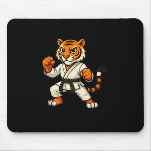 Tiger Karate Funny Black Belt Boys Girls Kids Mouse Pad