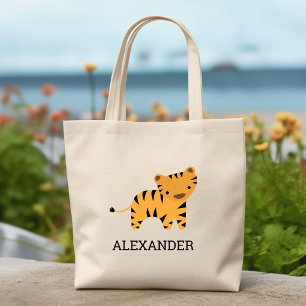 Tiger Kids Cute Personalised Tote Bag