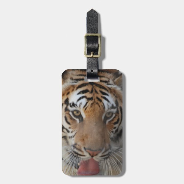 Tiger Kisses Luggage Tag (Front Vertical)