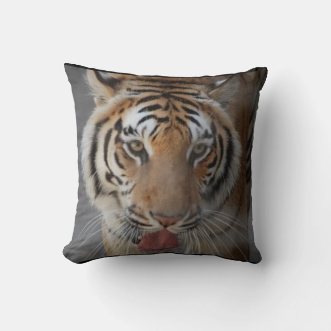 Tiger Kisses Pillow (Front)