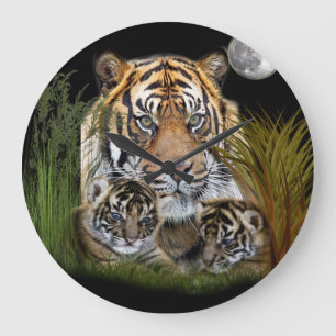 Tiger Large Clock