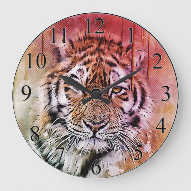 Tiger Large Clock (Front)