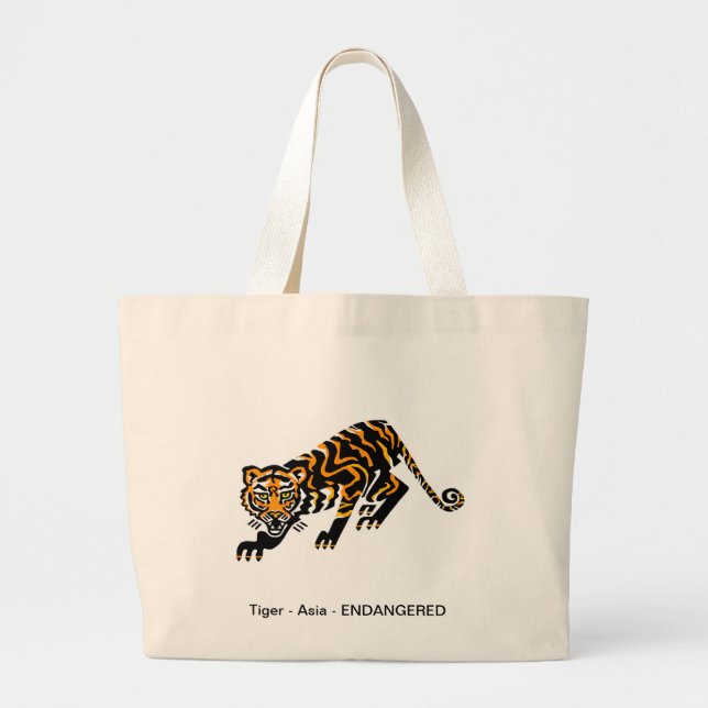 Tiger - large tote bag (Front)