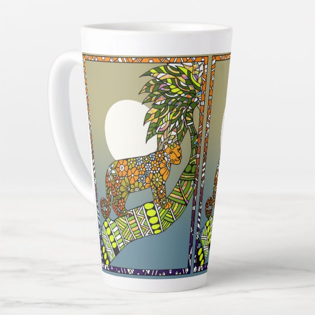 Tiger  latte mug (Left Angle)