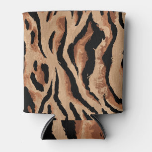 Tiger Leopard: Animal Skin Seamless Can Cooler