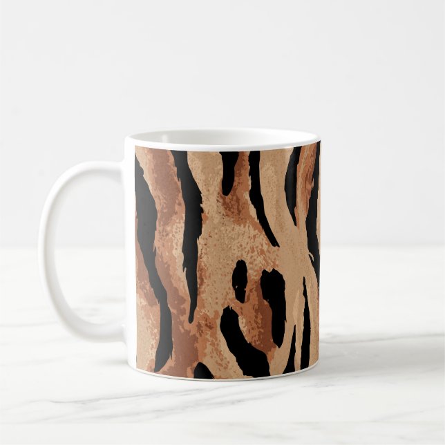 Tiger Leopard: Animal Skin Seamless Coffee Mug (Left)