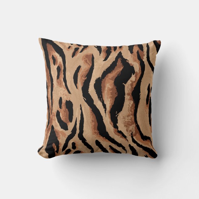Tiger Leopard: Animal Skin Seamless Cushion (Front)