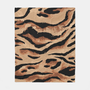 Tiger Leopard: Animal Skin Seamless Fleece Blanket