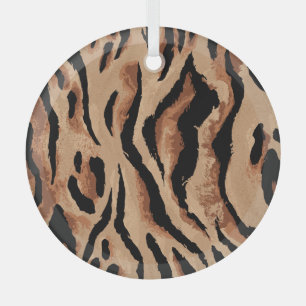 Tiger Leopard: Animal Skin Seamless Glass Tree Decoration