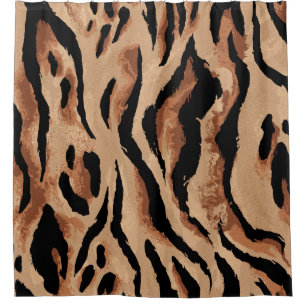 Tiger Leopard: Animal Skin Seamless Shower Curtain