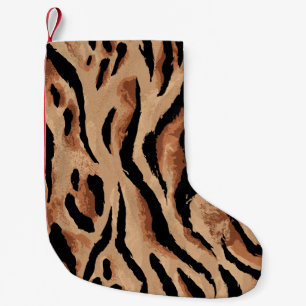 Tiger Leopard: Animal Skin Seamless Small Christmas Stocking
