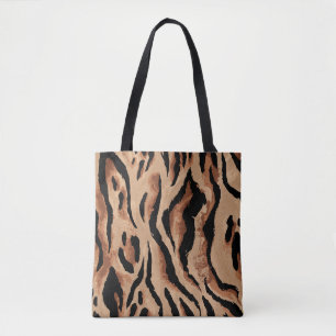 Tiger Leopard: Animal Skin Seamless Tote Bag