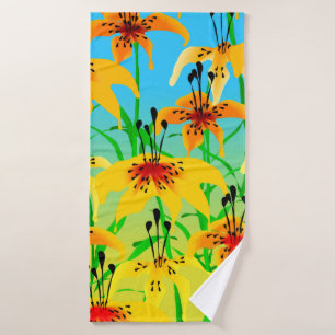 Tiger Lilies Bath Towel