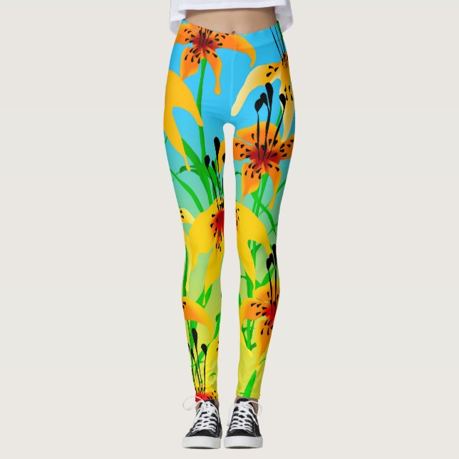 Tiger Lilies Leggings (Front)