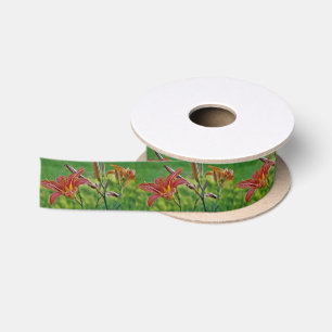 Tiger Lilies Satin Ribbon
