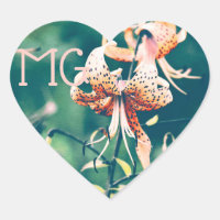 Tiger lilies with Initials