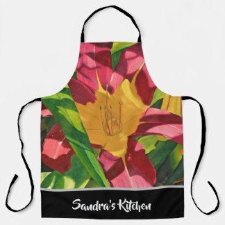 Tiger Lily All-Over Large Print Apron