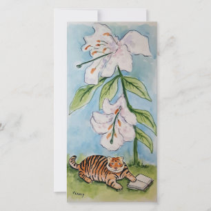 Tiger Lily bookmark card