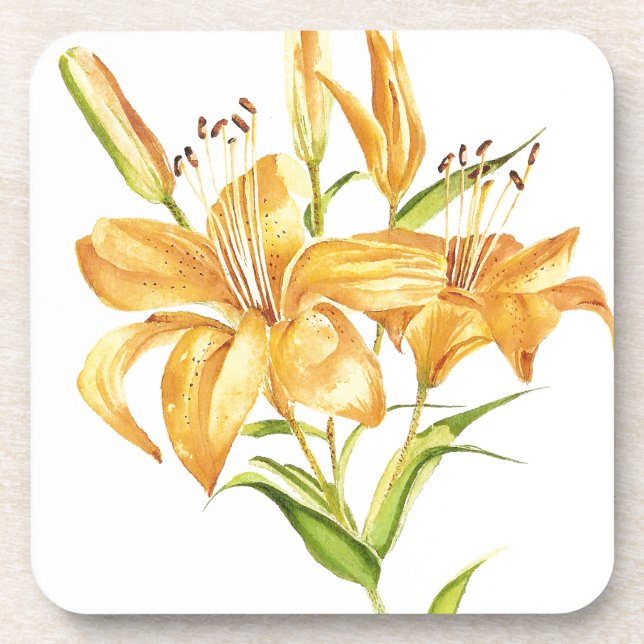 Tiger lily coaster (Front)