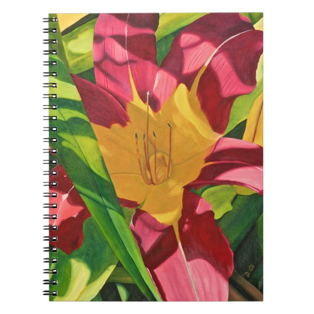 Tiger Lily Floral spiral Notebook (Front)