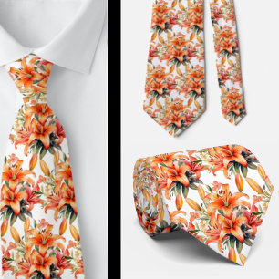 Tiger Lily Orange Stargazer Lily Lilies Tie