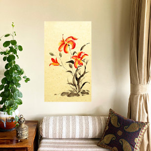 Tiger Lily - red Poster