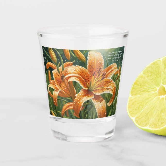 Tiger Lily Shot Glass (Front)