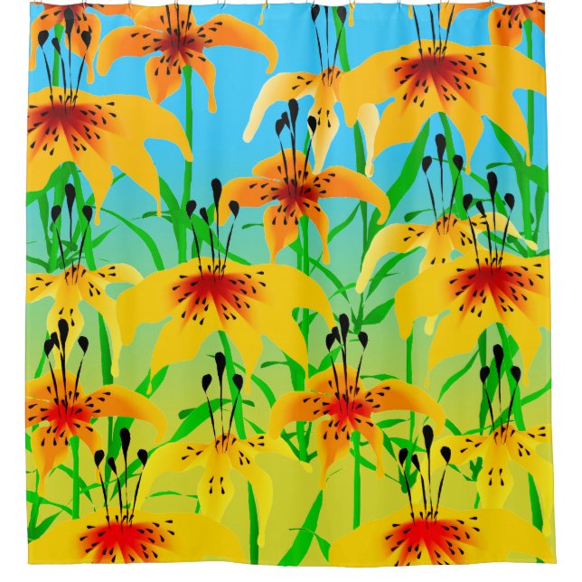 Tiger Lily Shower Curtain (Front)