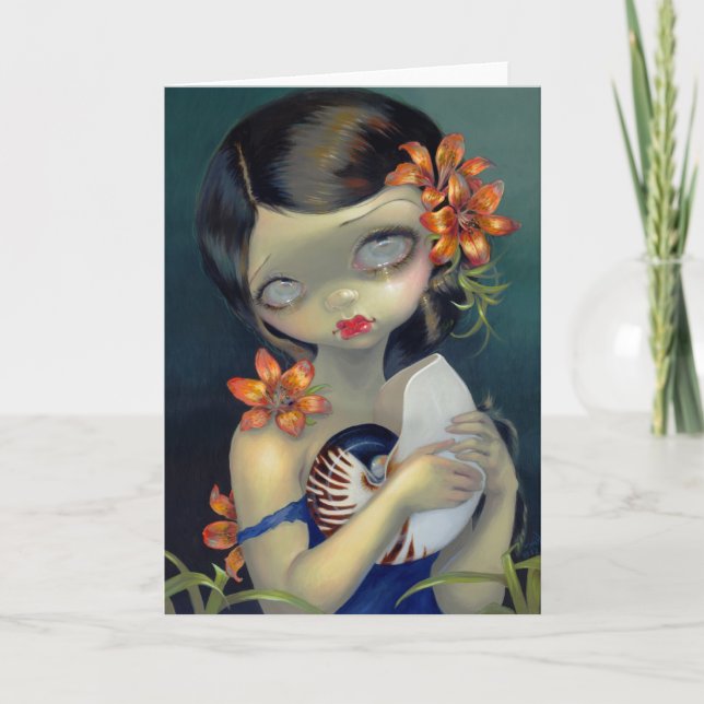 "Tiger Lily, Tiger Nautilus" Greeting Card (Front)