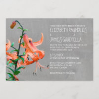 Tiger Lily Wedding Invitations