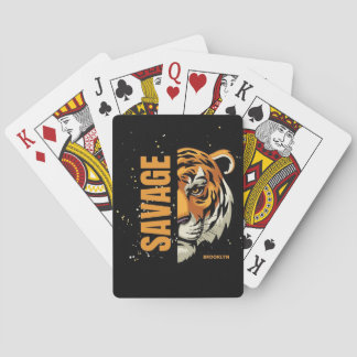 Tiger logo playing card