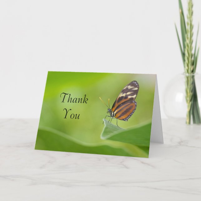 Tiger Longwing butterfly Thank You Card (Front)